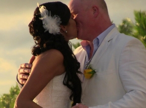A wedding photo at The Delfin Beachfront Resort, Playa Bejuco, Costa Rica