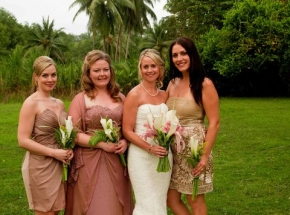 A wedding photo at The Delfin Beachfront Resort, Playa Bejuco, Costa Rica